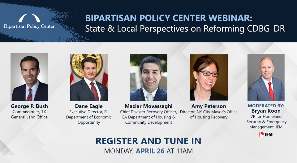 State and Local Perspectives on Reforming CDBG-DR – 4/26/21
